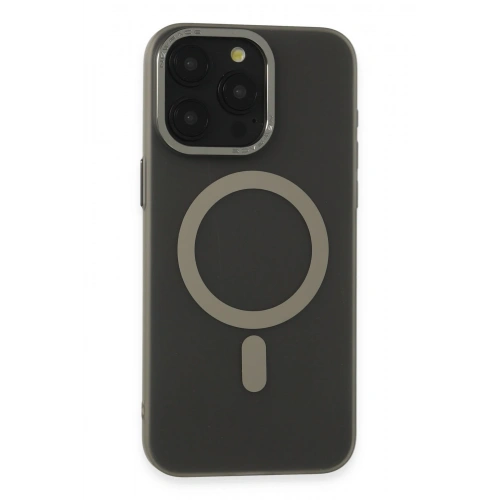BFS  iPhone 15 Pro Max Kılıf Lodos Magneticsafe Mat Kapak - Titan Gri