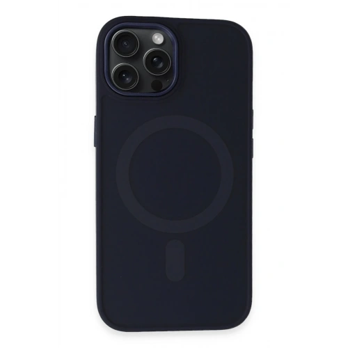 BFS  iPhone 15 Pro Max Kılıf Oslo Magsafe Kapak - Lacivert