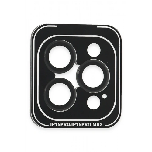 BFS  iPhone 15 Pro Max PVD Metal Kamera Lens - Siyah