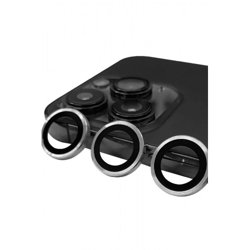 BFS  iPhone 15 Pro Max Raze Metal Kamera Lens - Gümüş