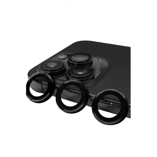 BFS  iPhone 15 Pro Max Raze Metal Kamera Lens - Siyah