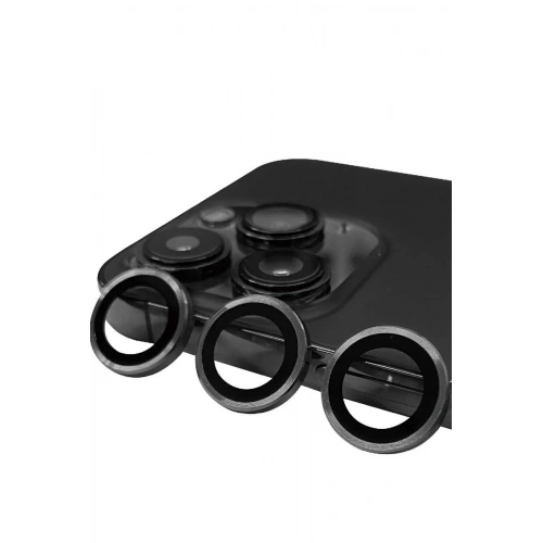 BFS  iPhone 15 Pro Max Raze Metal Kamera Lens - Titan Gri