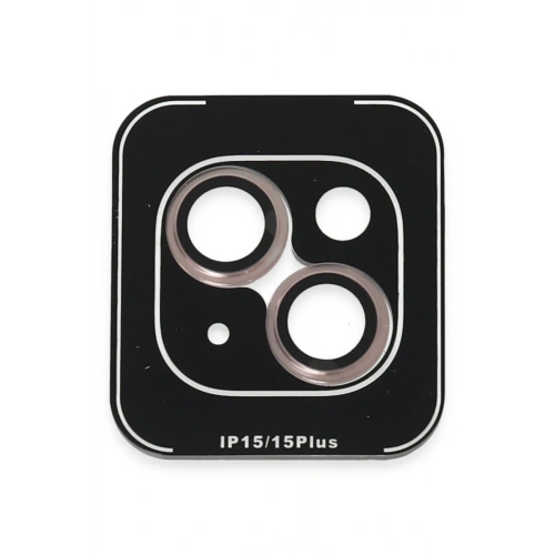 BFS  iPhone 15 PVD Metal Kamera Lens - Pembe