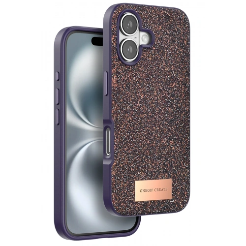 BFS  iPhone 16 Bright Simli Kapak - Derin Mor