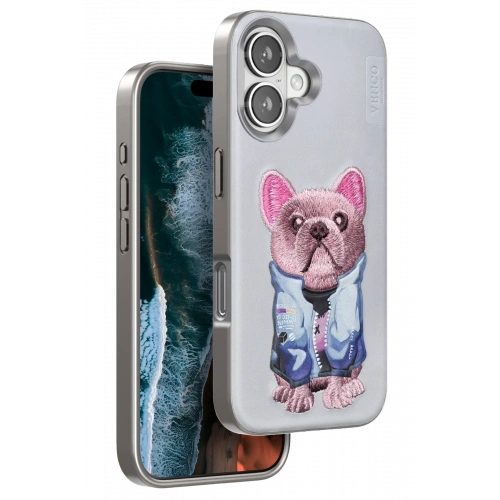 BFS  iPhone 16 Cute Desenli Kapak - Kahverengi