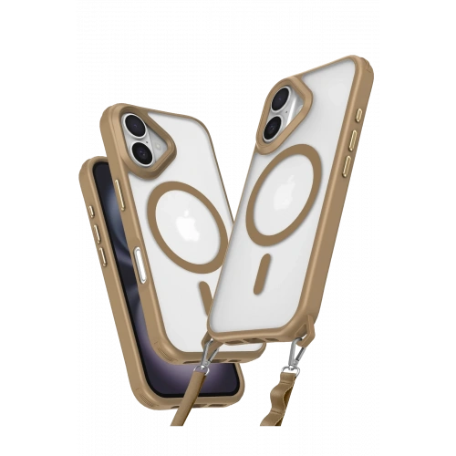 BFS  iPhone 16 Kılıf Enka Magsafe Silikon Kılıf - Desert