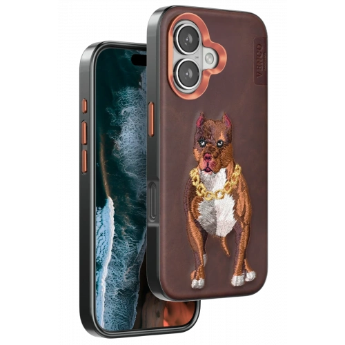 BFS  iPhone 16 Perma Desenli Kapak - Kahverengi