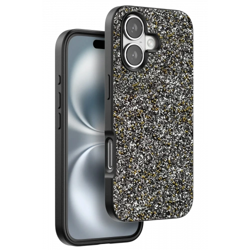 BFS  iPhone 16 Plus Bright Simli Kapak - Gümüş