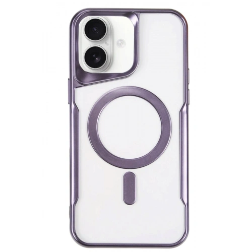 BFS  iPhone 16 Plus Kılıf Boyi Magsafe Silikon Kapak - Derin Mor