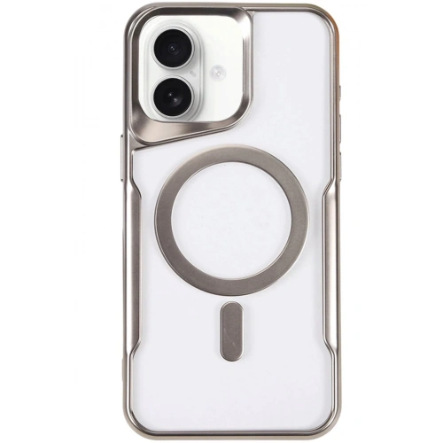 BFS  iPhone 16 Plus Kılıf Boyi Magsafe Silikon Kapak - Gümüş
