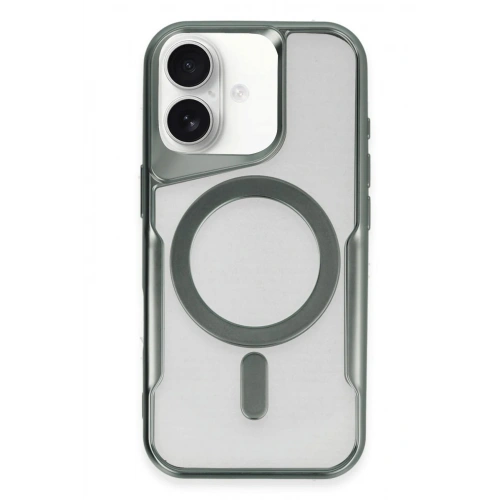 BFS  iPhone 16 Plus Kılıf Boyi Magsafe Silikon Kapak - Yeşil