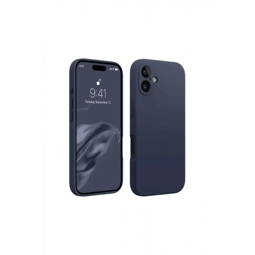 BFS  iPhone 16 Plus Kılıf First Silikon - Lacivert