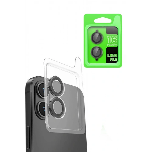 BFS  iPhone 16 Plus Raze Metal Kamera Lens - Siyah