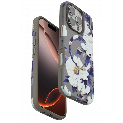 BFS  iPhone 16 Pro Flower Series Magsafe Kapak - Gri