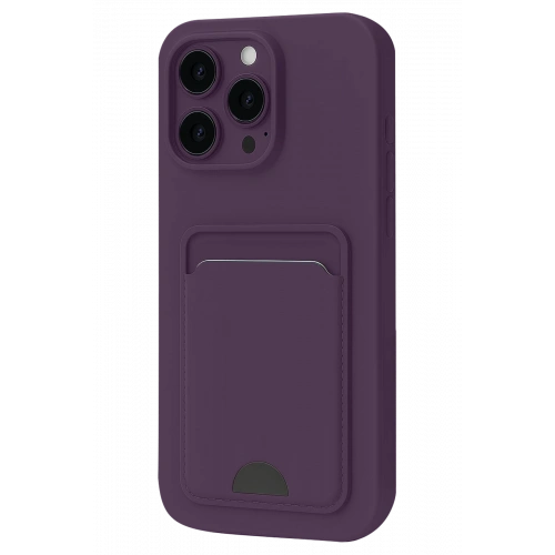 BFS  iPhone 16 Pro Kılıf Kelvin Kartvizitli Silikon - Derin Mor