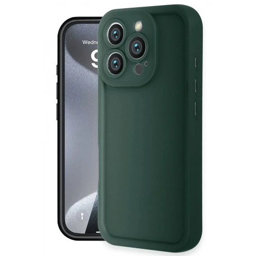 BFS  iPhone 16 Pro Kılıf Viera Silikon - Koyu Yeşil