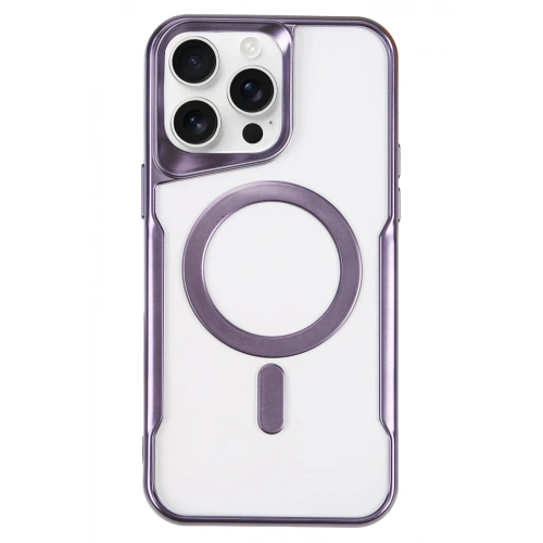 BFS  iPhone 16 Pro Max Kılıf Boyi Magsafe Silikon Kapak - Derin Mor