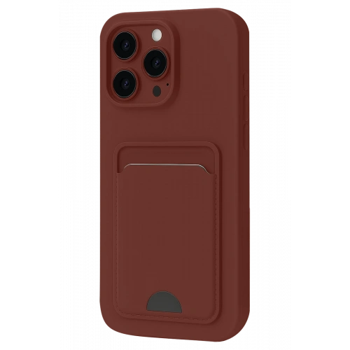 BFS  iPhone 16 Pro Max Kılıf Kelvin Kartvizitli Silikon - Bordo