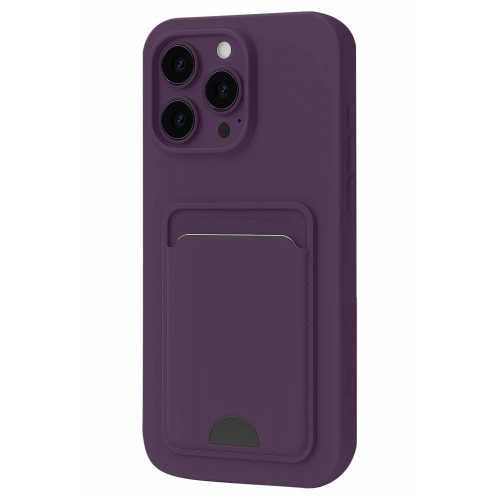 BFS  iPhone 16 Pro Max Kılıf Kelvin Kartvizitli Silikon - Derin Mor