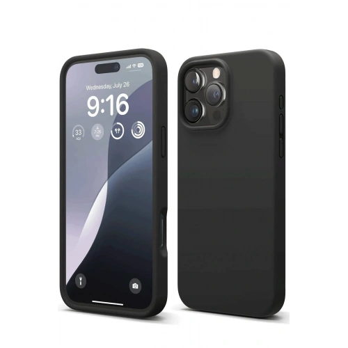 BFS  iPhone 16 Pro Max Kılıf Nano içi Kadife Silikon - Siyah