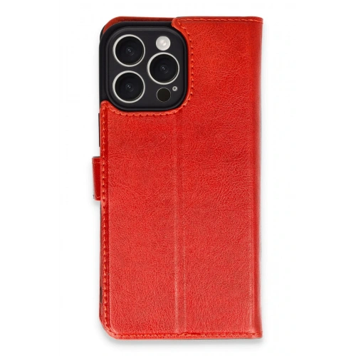 BFS  iPhone 16 Pro Max Kılıf Trend S Plus Kapaklı Kılıf - Kırmızı