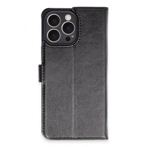 BFS  iPhone 16 Pro Max Kılıf Trend S Plus Kapaklı Kılıf - Siyah