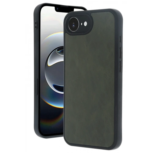 BFS  iPhone 16E Kılıf Aras Deri Kapak - Koyu Yeşil