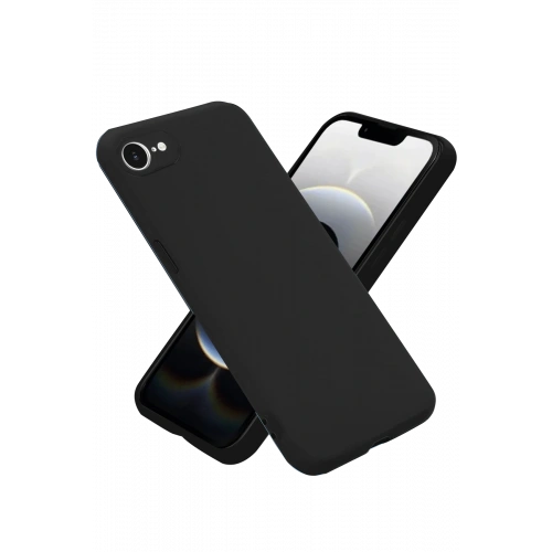 BFS  iPhone 16E Kılıf Nano içi Kadife Silikon - Siyah