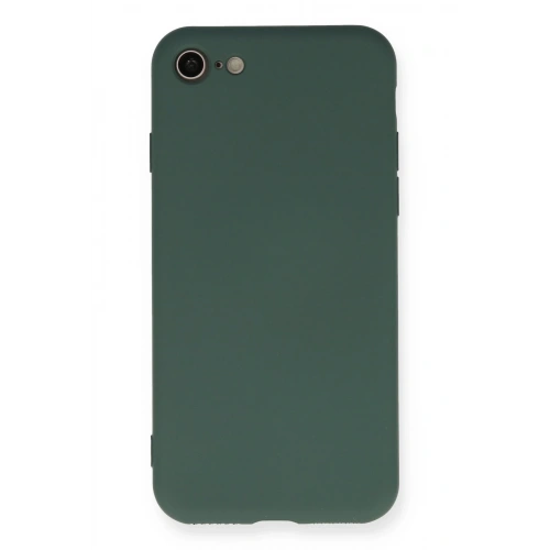 BFS  iPhone 7 Kılıf Nano içi Kadife Silikon - Koyu Yeşil