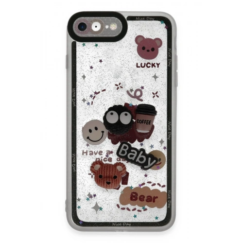 BFS  iPhone 7 Kılıf Sweet Desenli Silikon Kapak - Sarı