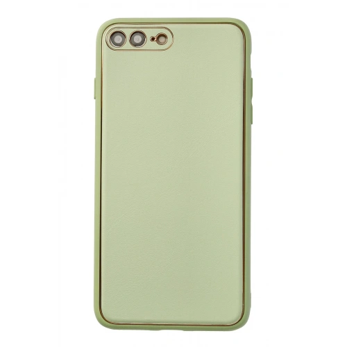 BFS  iPhone 7 Plus Kılıf Coco Deri Silikon Kapak - Açık Yeşil