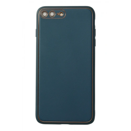 BFS  iPhone 7 Plus Kılıf Coco Deri Silikon Kapak - Mavi