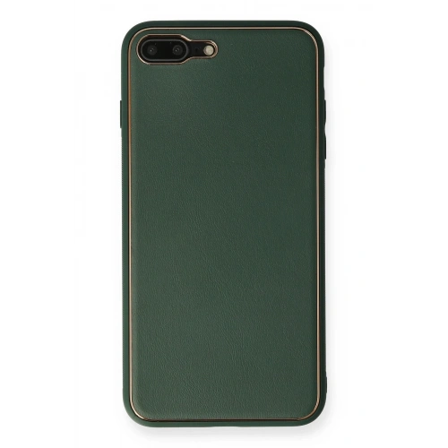 BFS  iPhone 7 Plus Kılıf Coco Deri Silikon Kapak - Yeşil