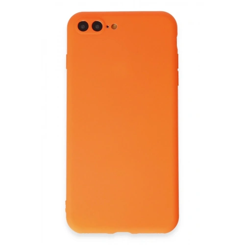 BFS  iPhone 7 Plus Kılıf First Silikon - Parlak Turuncu