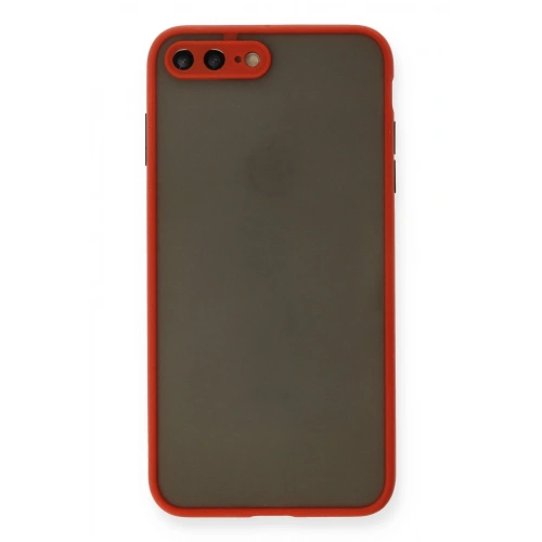 BFS  iPhone 7 Plus Kılıf Montreal Silikon Kapak - Kırmızı