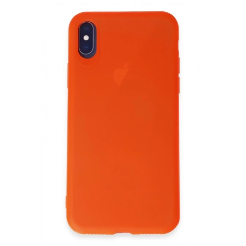 BFS  iPhone X Kılıf First Silikon - Parlak Turuncu