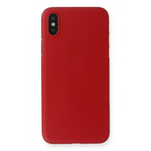 BFS  iPhone X Kılıf PP Ultra İnce Kapak - Kırmızı