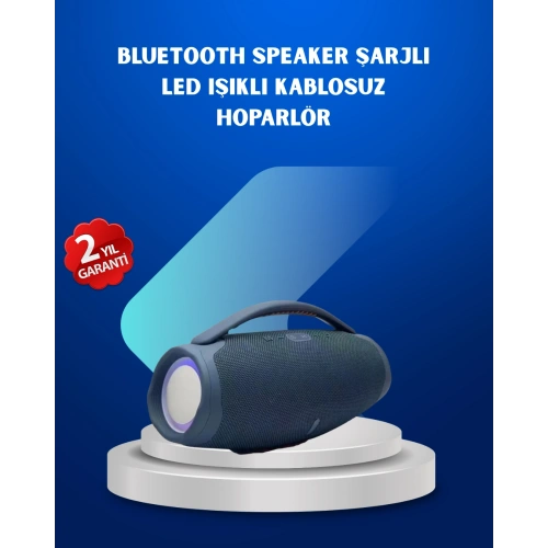 BFS IPX5 Su Geçirmez Taşınabilir Bluetooth Hoparlör Renkli Işıklı