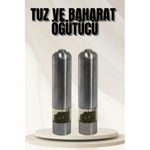 BFS Işıklı Otomatik Tuz ve Karabiber Öğütücü Baharat Öğütücü
