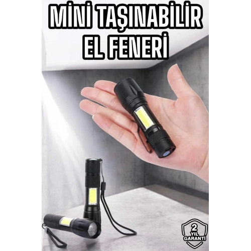 BFS Işıldak El Feneri Kamp Lambası Mini Taşınabilir Acil Durum Lambası Fener Led Işık