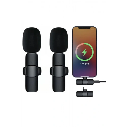 BFS  K9 Type-C Uyumlu Mikrofon - Siyah