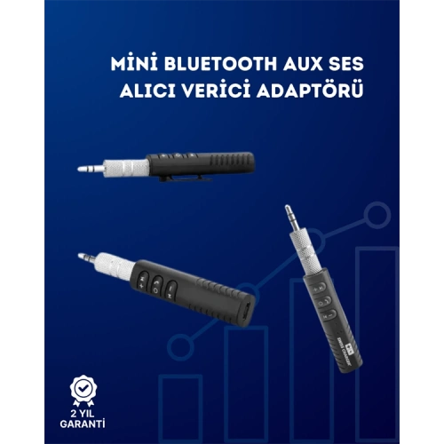BFS Kablolu Hoparlör ve Kulaklıklar İçin Bluetooth Adaptör | Mini Boy, Klipsli, Taşınabilir