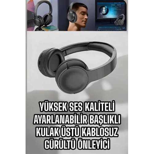 BFS Kablosuz Bluetooth Kulaklık ANC/ENC Destekli Kulak Üstü Yüksek Ses Kaliteli
