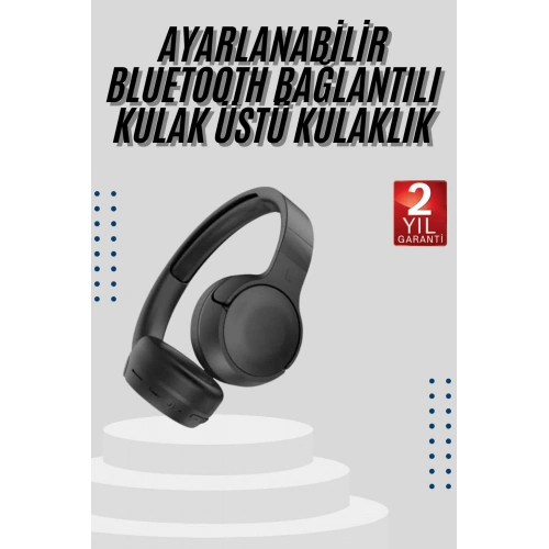 BFS Kablosuz Bluetooth Kulaklık Kulak Üstü Ayarlanabilir Uzun Ömürlü