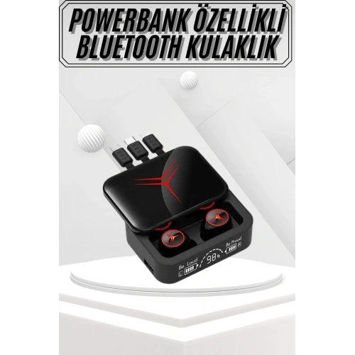 BFS Kablosuz Bluetooth Kulaklık Powerbank Özellikli Göstergeli Hd Mikrofon