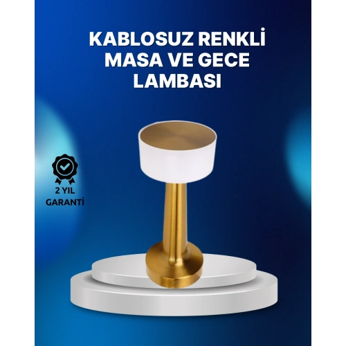 BFS Kablosuz Dokunmatik Masa Lambası – Şık Modern Metal Gövde, USB Şarjlı