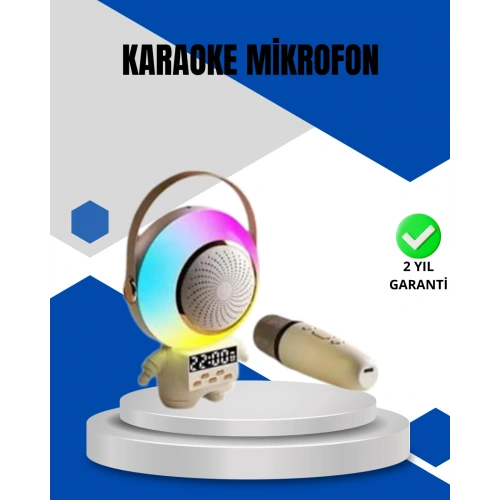 BFS Kablosuz Mikrofonlu Astronot Tasarım Bluetooth Speaker Karaoke