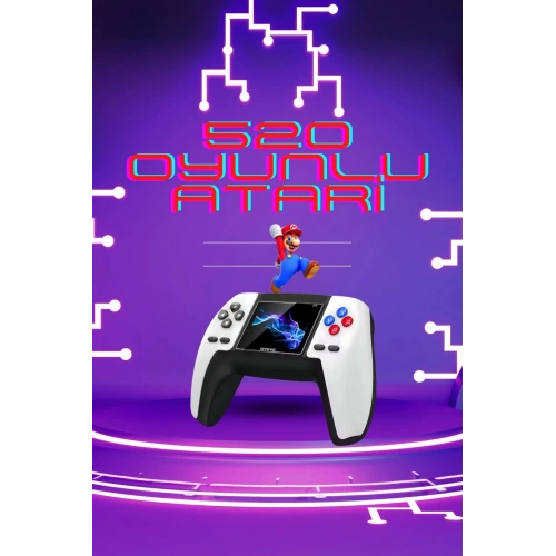 BFS Kablosuz Oyun Konsolu Atari Game Stick Retro Konsol 520 Oyunlu