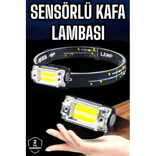BFS Kafa Lambası El Fenerli Kamp Lambası USB Şarjlı Esnek Lamba