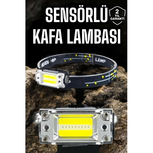 BFS Kafa Lambası Led Fener Pratik Taşınabilir Ayarlanabilir USB Şarjlı